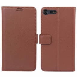 Lompakkokotelo 2-kortti Sony Xperia X Compact (F5321)  - ruskea