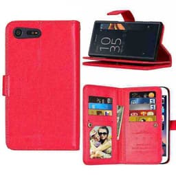 Lompakkotelo Flexi 9-kortti Sony Xperia X Compact (F5321)  - punainen
