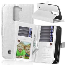 Lompakkotelo Flexi 9-kortti LG K8 2016 (K350N)  - valkoinen