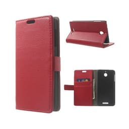 Lommebokdeksel 2-kort HTC Desire 516  - RØD
