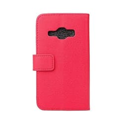 Lompakkokotelo 2-kortti Samsung Galaxy J1 2016 (SM-J120F)  - punainen