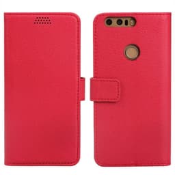 Lompakkokotelo 2-kortti Huawei Honor 8 (FRD-L09)  - punainen