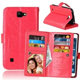 Lompakkotelo Flexi 9-kortti LG K3 (LS450)  - punainen