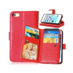 Dobbeltflip Flexi 9-kort Apple iPhone 5, 5S, 5SE  - RØD