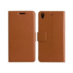 Lompakkokotelo 2-kortti HTC Desire 626  - ruskea