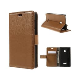 Lompakkokotelo 2-kortti Microsoft Lumia 532 (RM-1034)  - ruskea