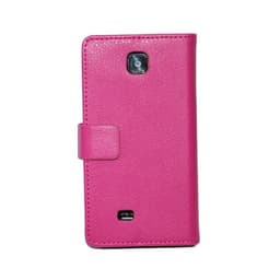 Wallet 2-kort til LG Optimus F5 (P875)  - lyserød