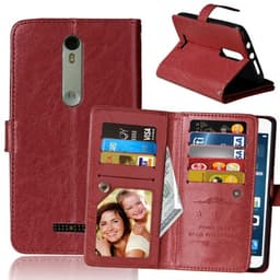 Lompakkotelo Flexi 9-kortti Motorola Moto X Force (XT1580)  - ruskea