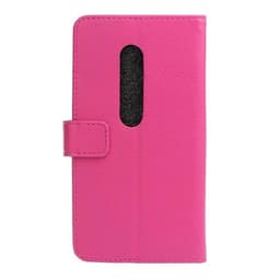 Lompakkokotelo 2-kortti Motorola Moto X Play (XT1563)  - pinkki