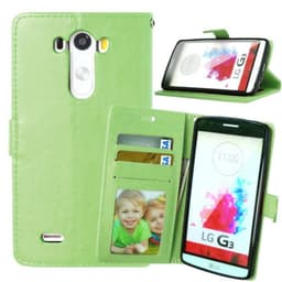 Lommebokdeksel 3-kort LG G3 (D855)  - Grønn