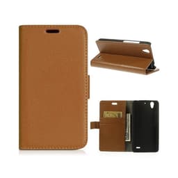 Lommebokdeksel 2-kort Huawei Ascend G630  - brun