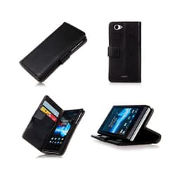 Lompakkokotelo 2-kortti Sony Xperia J (ST26i)  - musta