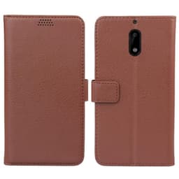 Lommebokdeksel 2-kort Nokia 6 (TA-1021)  - brun