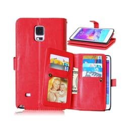 Lompakkotelo Flexi 9-kortti Samsung Galaxy Note 4 (SM-N910F)  - punain