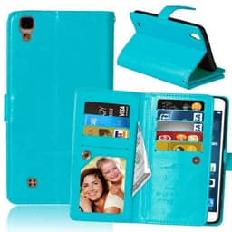 Lompakkotelo Flexi 9-kortti LG X Power (K220)  - Vaaleansininen