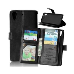 Lompakkotelo Flexi 9-kortti HTC Desire 626  - musta