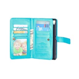 Lompakkotelo Flexi 9-kortti Sony Xperia XA (F3111)  - Vaaleansininen