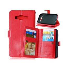 Lompakkotelo Flexi 9-kortti Samsung Galaxy J5 2015 (SM-J500F)  - punai