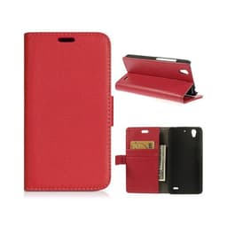 Lompakkokotelo 2-kortti Huawei Ascend G630  - punainen