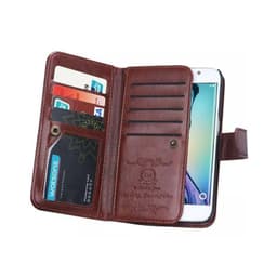 Dobbelt Wallet 2i1 Samsung Galaxy S6 Edge Plus (SM-G928F)  - brun