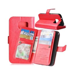 Lompakkotelo Flexi 9-kortti Samsung Galaxy S7 (SM-G930F)  - punainen