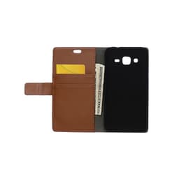 Lompakkokotelo 2-kortti Samsung Galaxy J2 (SM-J200F)  - ruskea