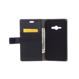 Lommebokdeksel 2-kort Samsung Galaxy J1 Ace (SM-J110F)  - Svart