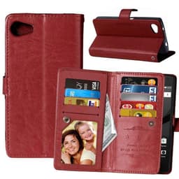 Lompakkotelo Flexi 9-kortti Sony Xperia Z5 Compact (E5823)  - ruskea