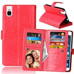 Lompakkotelo Flexi 9-kortti Huawei Honor 7i (ATH-AL00)  - punainen