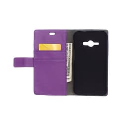 Lommebokdeksel 2-kort Samsung Galaxy J1 Ace (SM-J110F)  - lilla