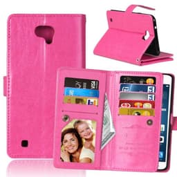 Dobbeltflip Flexi 9-kort LG X Cam (K580)  - Rosa
