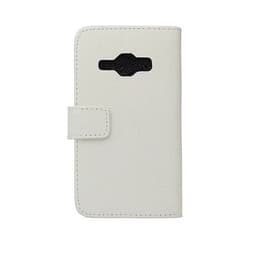 Lompakkokotelo 2-kortti Samsung Galaxy J1 2016 (SM-J120F)  - valkoinen