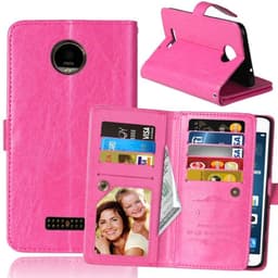 Dobbeltflip Flexi 9-kort Motorola Moto Z (XT1650)  - Rosa