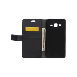 Lommebokdeksel 2-kort Samsung Galaxy J2 (SM-J200F)  - Svart