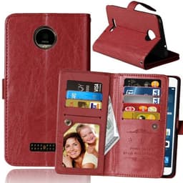 Lompakkotelo Flexi 9-kortti Motorola Moto Z (XT1650)  - ruskea