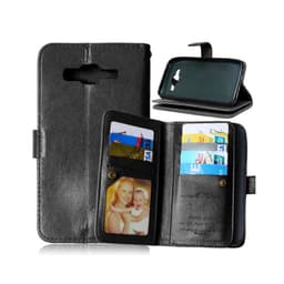 Dobbeltflip Flexi 9-kort Samsung Galaxy J5 2015 (SM-J500F)  - Svart