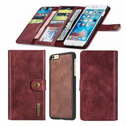 Lompakkotelo Tri-Fold 12-kortti Apple iPhone 6, 6  - punainen