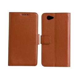 Lompakkokotelo 2-kortti Sony Xperia Z5 Compact (E5823)  - ruskea