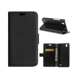 Lompakkokotelo 2-kortti Huawei Ascend G630  - musta