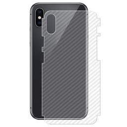Hiilikuitu ihoa suojaava muovi Apple iPhone X / Xs