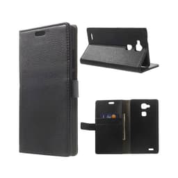 Lompakkokotelo 2-kortti Huawei Ascend Mate 7 (MT7-L09)  - musta