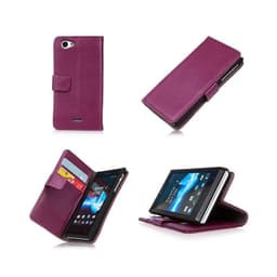 Lommebokdeksel 2-kort Sony Xperia J (ST26i)  - lilla