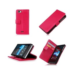 Lompakkokotelo 2-kortti Sony Xperia J (ST26i)  - punainen