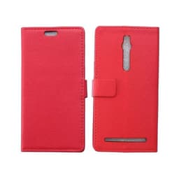 Lompakkokotelo 2-kortti Asus Zenfone 2 (ZE551ML)  - punainen