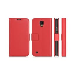 Wallet 2-kort til Samsung Galaxy S4 Mini (GT-i9190)  - rød