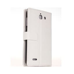Lommebokdeksel 2-kort Huawei Ascend G730  - Hvit