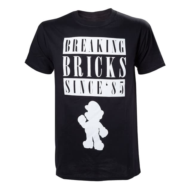 T-Shirt Nintendo - Mario Breaking Bricks svart (XL) - Elgiganten