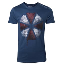 T-skjorte Resident Evil Blood Drip Umbrella blå (XXL)