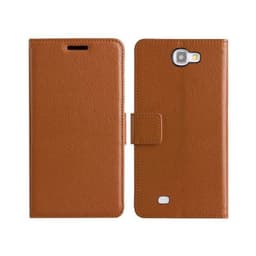 Lompakkokotelo 2-kortti Samsung Galaxy Note 2 ( GT -N7100)  - ruskea