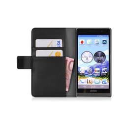 Lommebokdeksel 2-kort Huawei Ascend P6 (P6-U06)  - Svart
